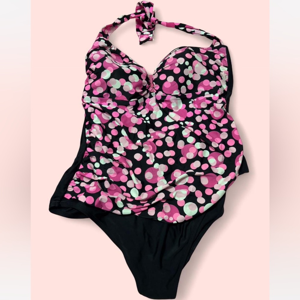 Polka Dot Halter Swimsuit